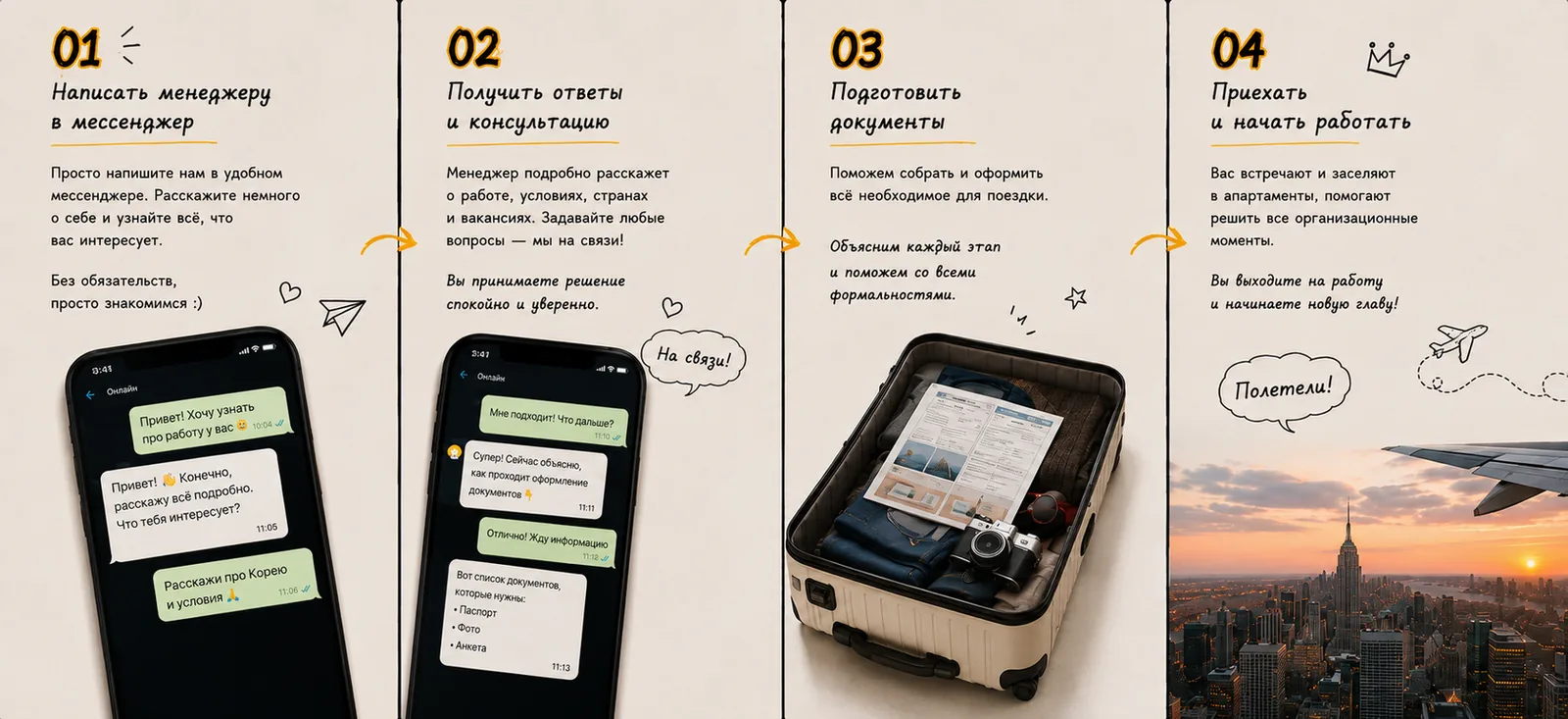 Как работать с W2K: написать менеджеру, получить консультацию, подготовить документы, приехать и начать работать